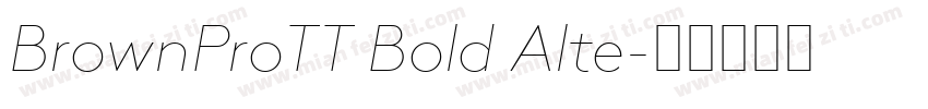 BrownProTT Bold Alte字体转换